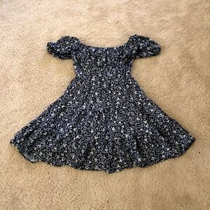 Medium altrd state navy blue floral open back dress